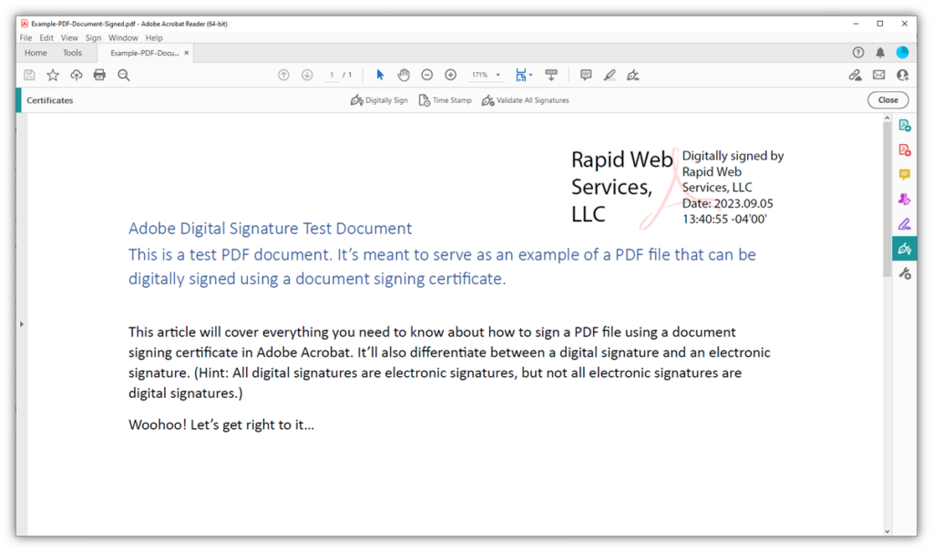 Methods for Electronically Sign a PDF